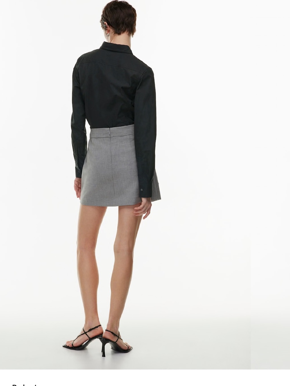 Babaton Happy Hour Skirt Grey Wrap Pocket Mini Skirt - Picture 2 of 14